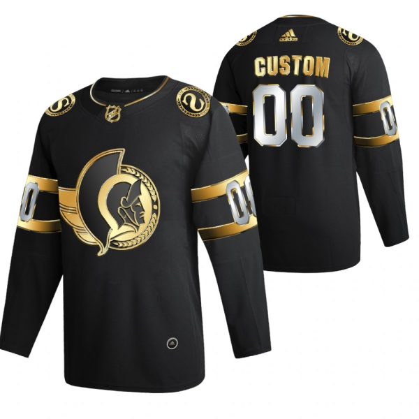 Ottawa Senators Trikot Benutzerdefinierte Schwarz 2021 Golden Authentic Limited Edition